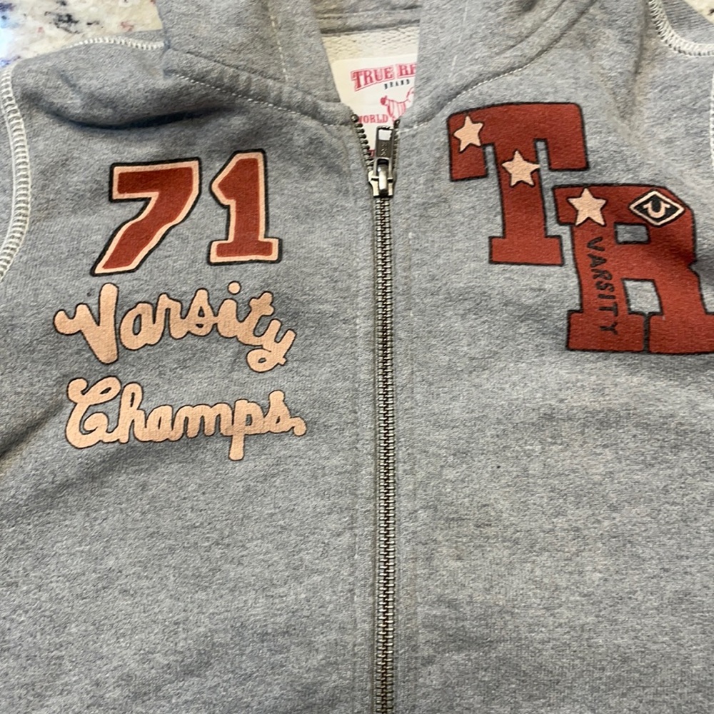 Grey True Religion Hoodie for Big Kids: 💙3 for $25
